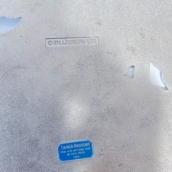 Silverplate Enamel Swan Holiday Trivet - Picture 6 of 6